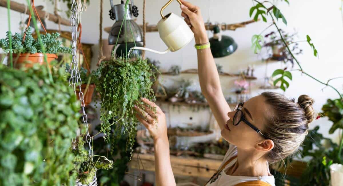 mulher-regando-plantas-em-casa-o-post-é-sobre-dicas-de-jardinagem