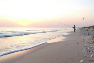 É permitido pescar na praia