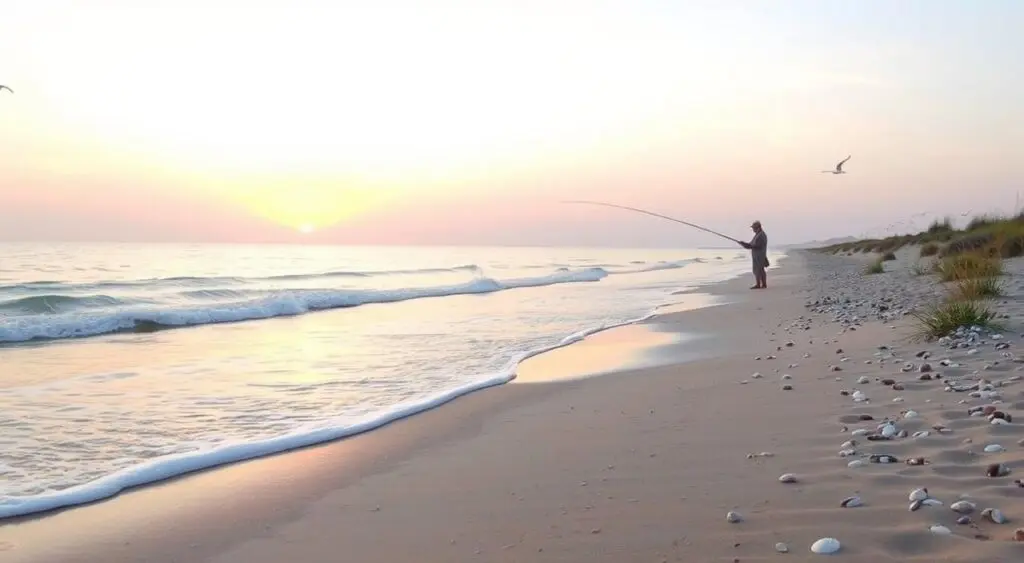 É permitido pescar na praia