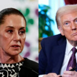 Duas pessoas com expressões sérias, uma em discurso e outra em reunião, em contextos formais distintos.