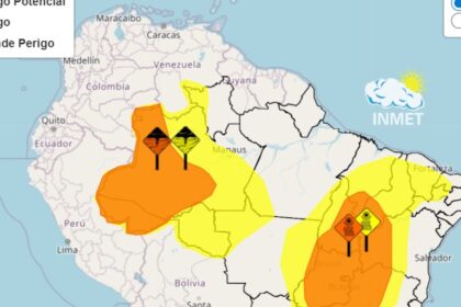 Inmet emite alerta laranja para chuvas intensas e baixa umidade do ar; veja regiões afetadas