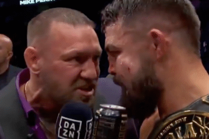 Conor McGregor and Mike Perry face off after BKFC 82