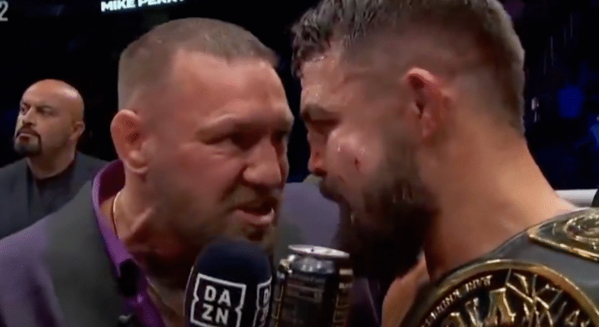 Conor McGregor and Mike Perry face off after BKFC 82