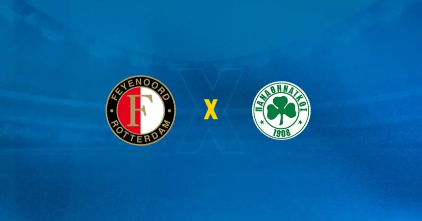 Feyenoord x Panathinaikos: horários, escalações e onde assistir Escudos de Feyenoord x Panathinaikos