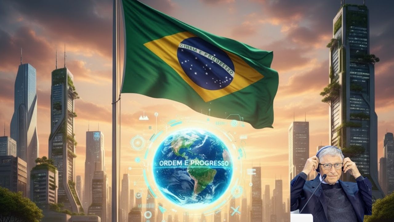 Bill Gates surpreende o mundo e aponta os motivos para o Brasil se tornar o próximo líder global
