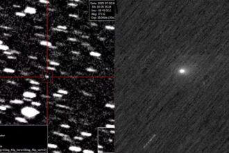 Novas imagens mostram cometa 3I/ATLAS sobrevoando Marte; veja