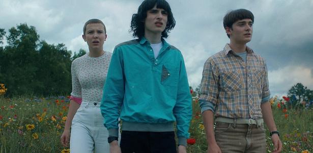 Última temporada revela trailer emocionantes de despedida Millie Bobby Brown, Finn Wolfhard e Noah Schnapp em imagem da 5ª temporada de