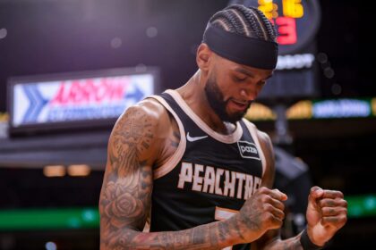 Hawks têm chance de iniciar nova grande sequência de vitórias Atlanta Hawks guard Nickeil Alexander-Walker reacts after a basket against the Detroit Pistons in the fourth quarter at State Farm Arena
