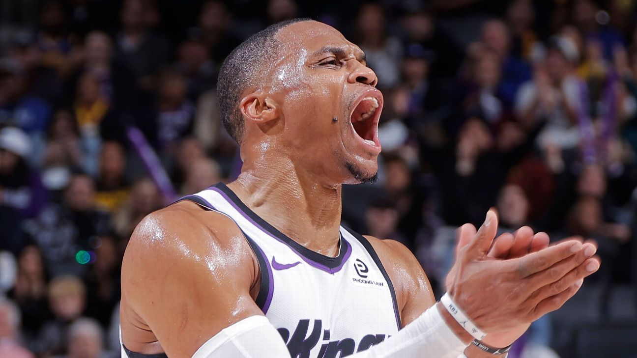 Russell Westbrook's vintage triple-double gives Kings win