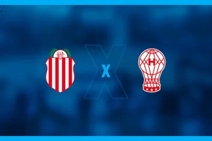Escudos de Barracas Central x Huracán, que se enfrentam pelo futebol argentino