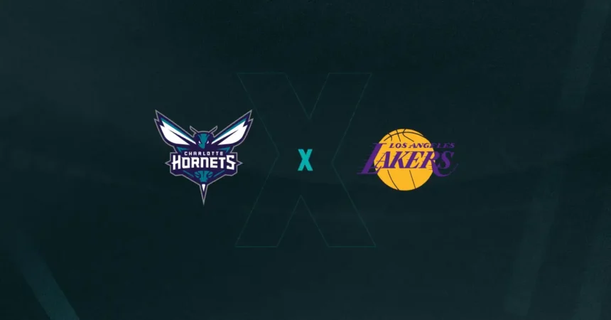 Escudos de Charlotte Hornets x Los Angeles Lakers