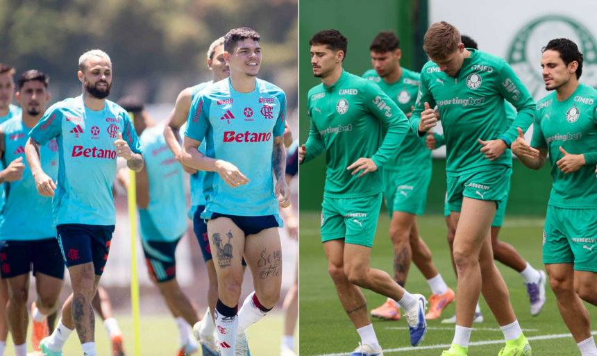 veja programação da semana de Flamengo e Palmeiras