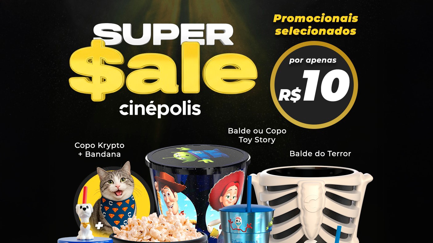 Cinépolis realiza promoção de baldes e copos a R$ 10 Cinépolis promove saldão de baldes, copos e colecionáveis a R$ 10 - GKPB