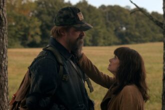 STRANGER THINGS: SEASON 5. (L to R) David Harbour as Jim Hopper and Winona Ryder as Joyce Byers in Stranger Things: Season 5. Cr. COURTESY OF NETFLIX © 2025