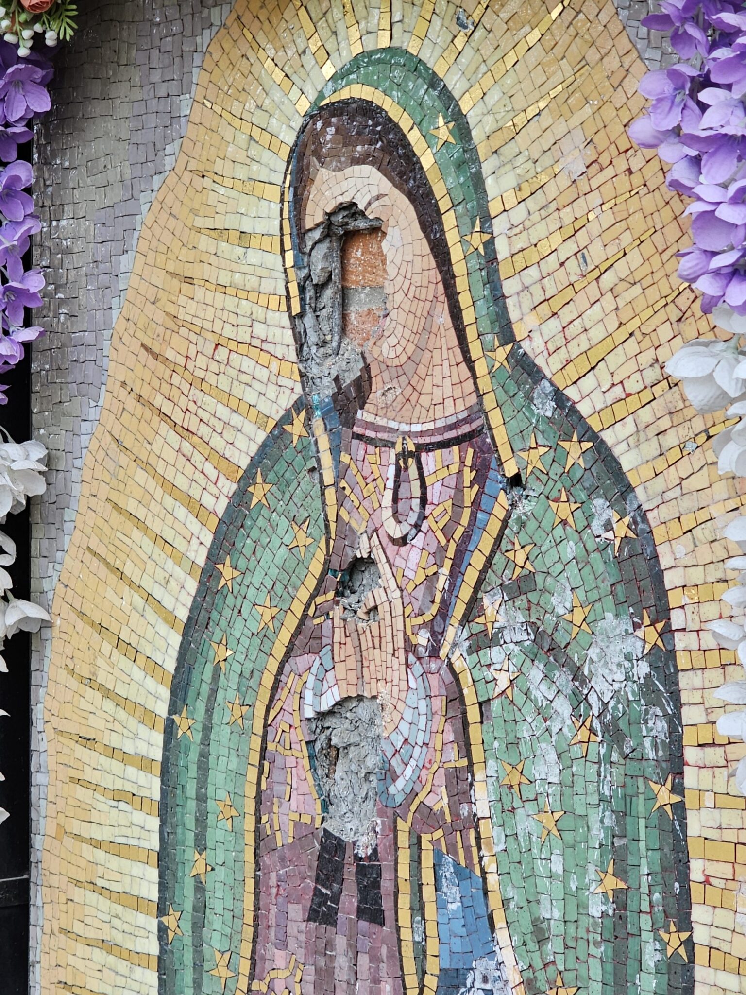 Vandal Damages Our Lady of Guadalupe Parish Mosaic, Church Pews in Santa Barbara | Local News