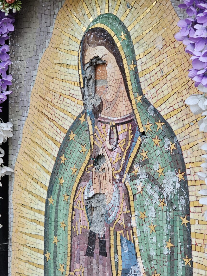 Vandal Damages Our Lady of Guadalupe Parish Mosaic, Church Pews in Santa Barbara | Local News