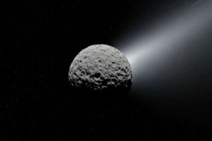 Telescópio japonês encontra indícios de raios-X em cometa Concepção artística do cometa 3I/Atlas - (crédito: Whisk)