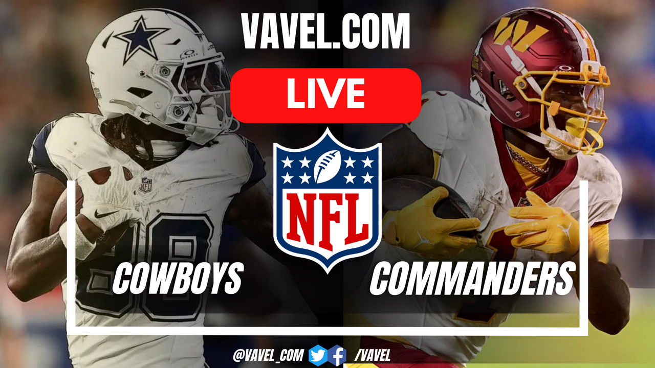 Cowboys e Commanders: atualizações ao vivo do placar VAVEL logo