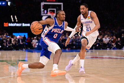 Thunder vence 76ers e assume a liderança da liga Thunder atropela 76ers e dispara na liderança