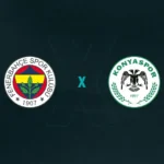 Escudos de Fenerbahce e Konyaspor, que duelam pelo Campeonato Turco