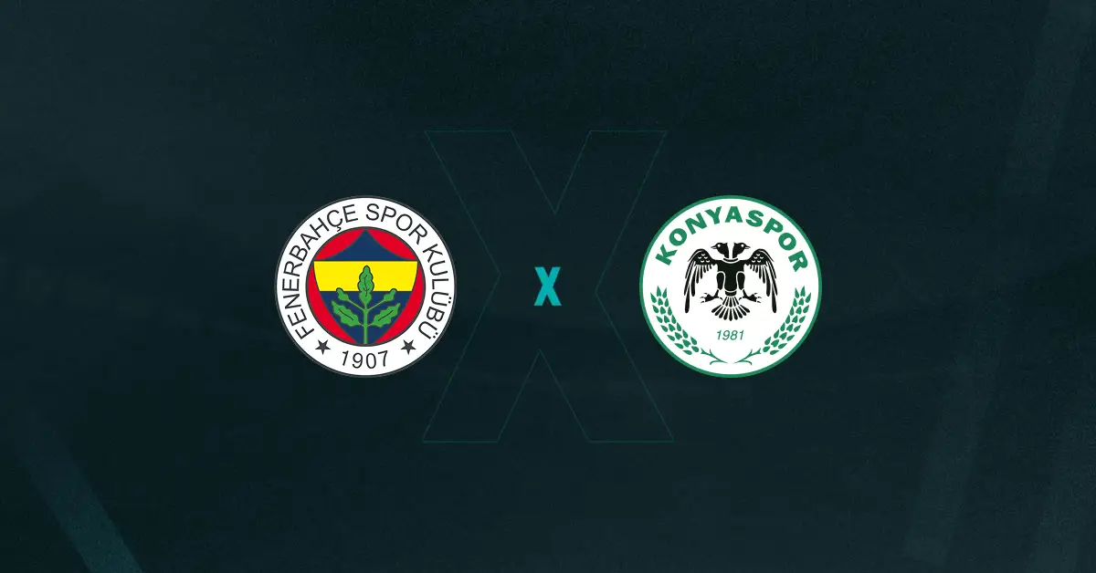Fenerbahce x Konyaspor: onde assistir, horário e escalações Escudos de Fenerbahce e Konyaspor, que duelam pelo Campeonato Turco