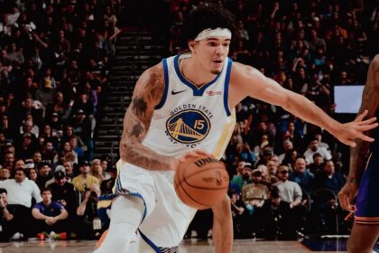 Gui Santos não marca na 17ª vitória do Warriors na temporada Na imagem, Gui Santos correndo e armando a jogada para o Golden State Warriors.