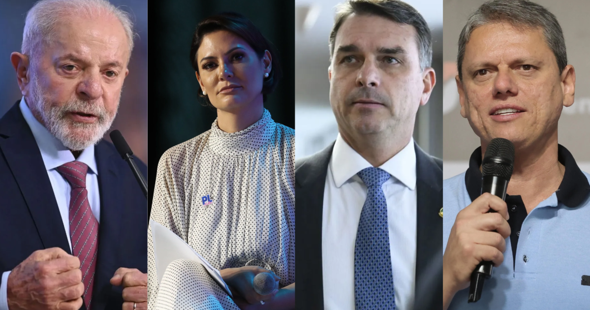 Lula lidera, e Michelle se destaca mais que Flávio e Tarcísio Lula lidera, e Michelle pontua mais que Flávio e Tarcísio | Blogs | CNN Brasil