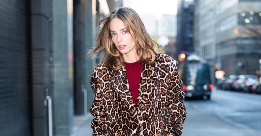 Maya Hawke's Easy Color Trick for Styling Leopard Print