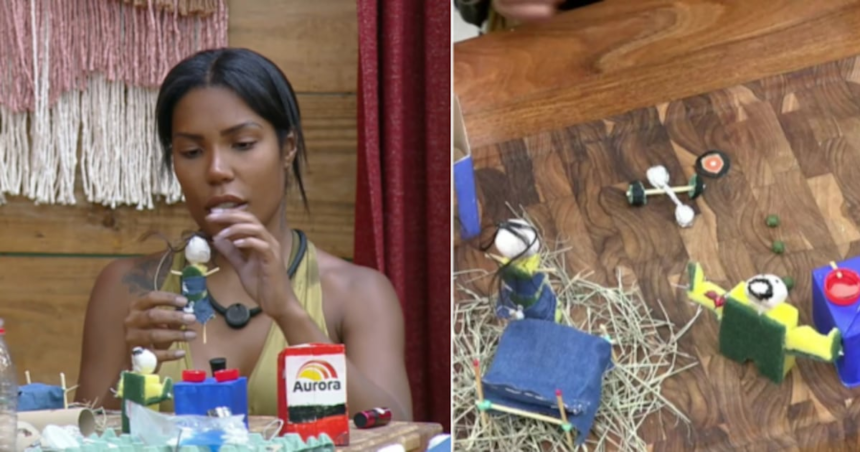 Carol Lekker monta maquete provocando o casal Duda Wendling e Luiz Mesquita; confira! – Record