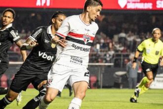 Pablo Maia em ação durante São Paulo x Botafogo, confronto do Brasileirão