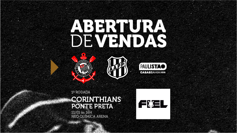 Ingressos disponíveis para Corinthians x Ponte Preta em 11/01 Ingressos: Corinthians x Ponte Preta – 11/01