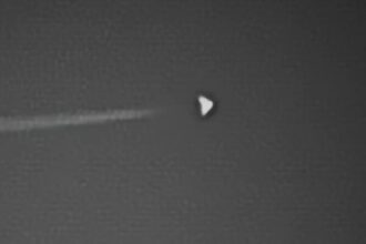 Mysterious 'Dorito-shaped' aircraft spotted flying at night over Area 51