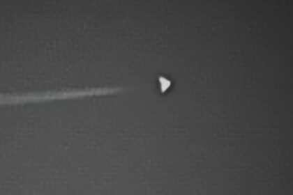 Mysterious 'Dorito-shaped' aircraft spotted flying at night over Area 51
