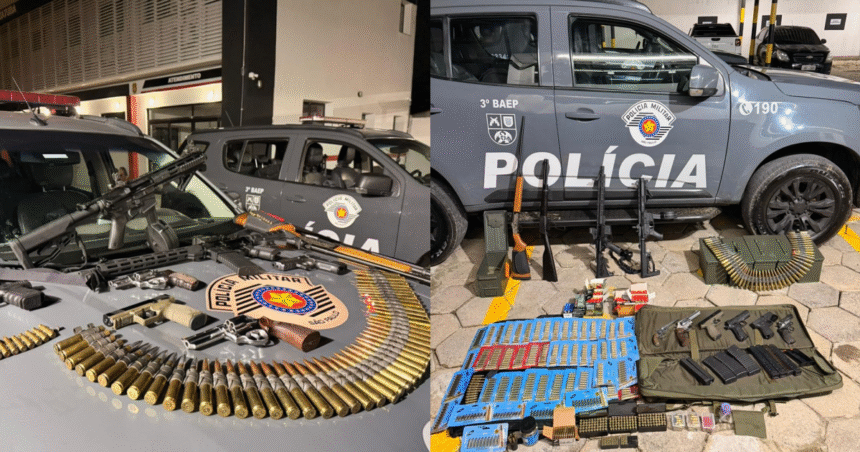 Homem é detido com armamento em pousada de São Paulo Homem é preso com arsenal de guerra em pousada de São Paulo; veja imagens