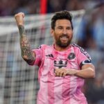 Lionel Messi comemorando gol pelo Inter Miami na MLS