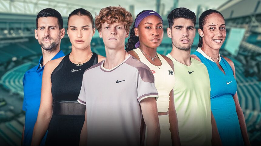 Australian Open: Aryna Sabalenka, Coco Gauff, Madison Keys, Novak Djokovic, Jannik Sinner and Carlos Alcaraz