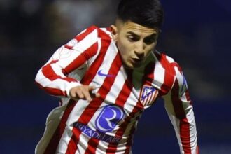 Thiago Almada em ação pelo Atlético de Madri