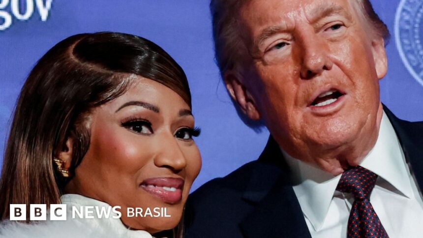 Nicki Minaj exibe visto americano de rico; entenda como funciona 'Gold card': Rapper Nicki Minaj, agora 'fã nº 1' de Trump, exibe novo visto dos EUA para ricos; como funciona?