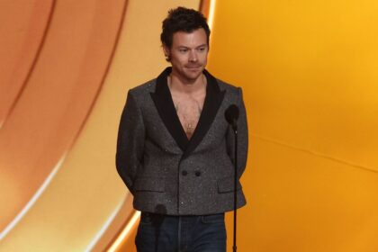 Harry Styles Perfects the Shirtless Blazer at the 2026 Grammys